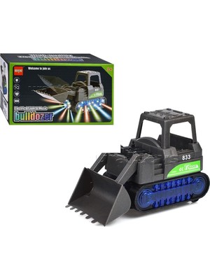 3D Işıklı Sesli Müzikli Çarp Dön Sensörlü Iş Makinesi Dozer