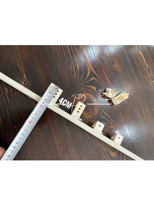 Rendecioğlutekstil Katlamalı Perde Dekoratif Ray Montaj Ayağı 4cm Uzun Başlık(4 Lü Paket)