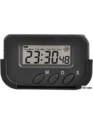 Dijital Masa Saati – Alarm, Kronometre, Pomodoro Zamanlayıcı, Ultra Kompakt Tasarım, Öğrenci,