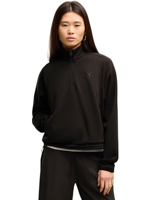 Puma Pumatech Sense Half-Zip Siyah Kadın Sweatshirt