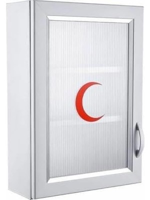 Ecza Dolabı Kapaklı Pvc Ilk Yardım Dolabı 50X35X16 cm 159