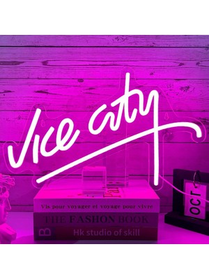 Pıloyınde Gta Neon Tabela, Vice City Neon Tabela, Gta LED Levha, Oyun Dekorasyonu, Duvar Dekorasyonu