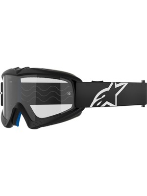 Alpinestars Vision Youth Mx Atv Mtb Off Road Gözlüğü (Siyah - Şeffaf Lens)