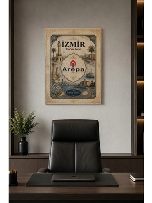 Sonictouch Duvar Halısı 50X70CM Kişiye Özel Firma Logolu Iş Yeri Ofis Duvar Örtüsü Izmir Temalı