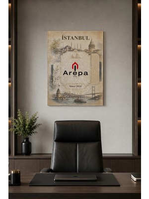 Sonictouch Duvar Halısı 50X70CM Kişiye Özel Firma Logolu Iş Yeri Ofis Duvar Örtüsü Istanbul Temalı