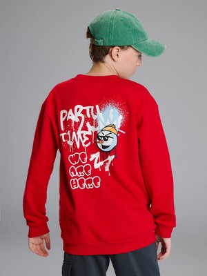 Lc Waikiki Yeni Sezon Yılbaşı Temalı Erkek Çocuk Kalın Sweatshirt