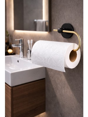 Sas Haus Yapışkanlı Gold Solo Havluluk Duvar Tipi Delme Gerektirmez Banyo Havlu Askılığı S-110