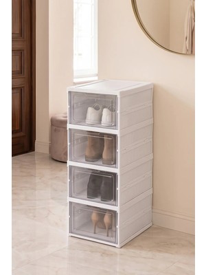 Kitchen Life 4'lü Modüler Çok Amaçlı Çekmeceli Ayakkabı Düzenleyici Organizer