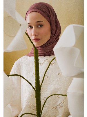 Fresh Scarfs Işıltılı Vual Şal Gülkurusu