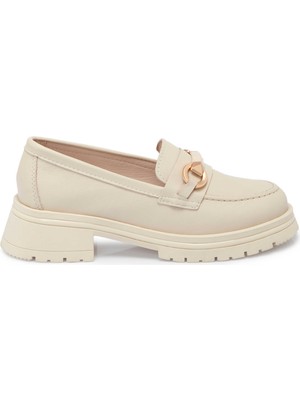 Tergan Bej Hakiki Deri Kadın Loafer - K25S1AY68323-A25