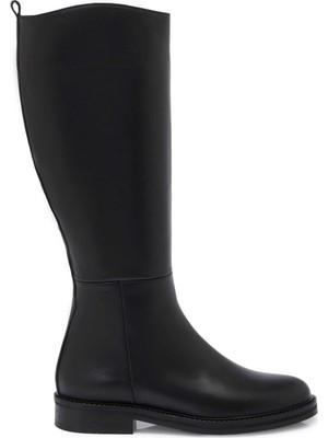 Tergan Siyah Hakiki Deri Kadın Çizme - K25K1CM68283-A23