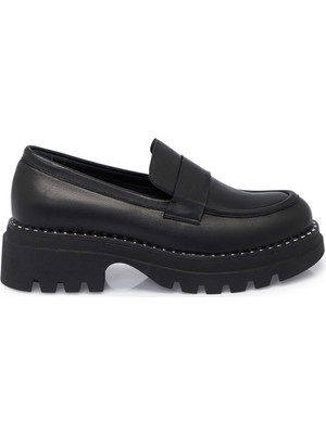 Tergan Siyah Hakiki Deri Kadın Loafer - K25S1AY68303-A23