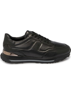 Tergan Siyah Hakiki Deri Erkek Sneaker - E25S1AY57379-A23