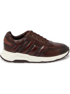 Tergan Kahverengi Hakiki Deri Erkek Sneaker - E25S1AY57402-A24