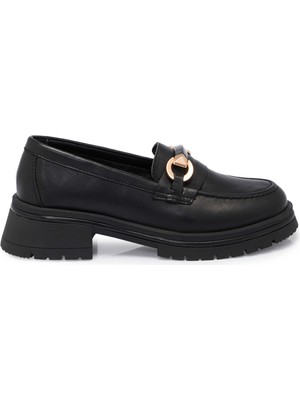 Tergan Siyah Hakiki Deri Kadın Loafer - K25S1AY68323-A23