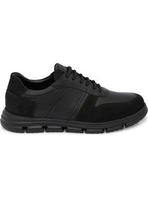 Tergan Siyah Hakiki Deri Erkek Sneaker - E25S1AY57511-A23