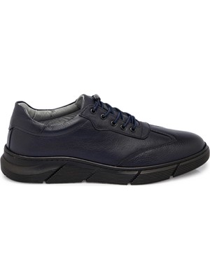 Tergan Lacivert Hakiki Deri Erkek Sneaker - E25S1AY57450-A31