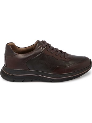 Tergan Kahverengi Hakiki Deri Erkek Sneaker - E25S1AY57392-A24