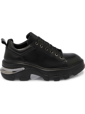 Tergan Siyah Hakiki Deri Kadın Sneaker - K25S1AY68316-A23