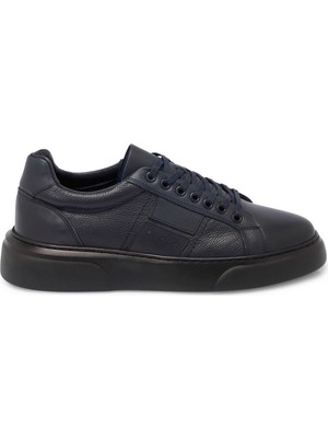 Tergan Lacivert Hakiki Deri Erkek Sneaker - E25S1AY57412-A31
