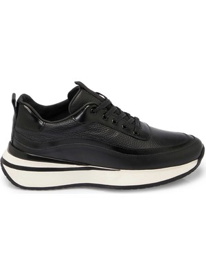 Tergan Siyah Hakiki Deri Erkek Sneaker - E25S1AY57398-A23
