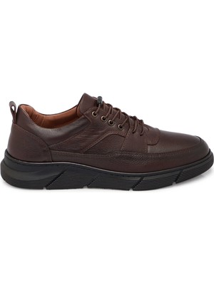 Tergan Kahverengi Hakiki Deri Erkek Sneaker - E25S1AY57451-A24
