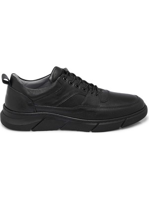 Tergan Siyah Hakiki Deri Erkek Sneaker - E25S1AY57451-A23