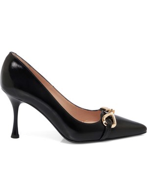 Tergan Siyah Hakiki Rugan Deri Kadın Stiletto - K25S1AY68128-A07