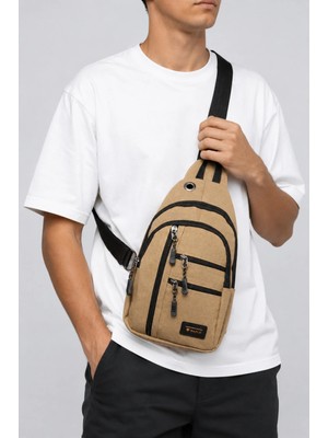 Westbag Unisex Kanvas Omuz Çantası Çapraz Askılı Göğüs Çantası Büyük Boy