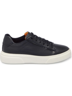 Tergan Lacivert Hakiki Deri Erkek Sneaker - E25S1AY57430-A31