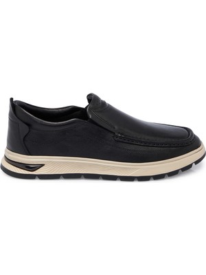Tergan Siyah Hakiki Deri Erkek Sneaker - E25S1AY57489-A23