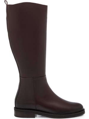 Tergan Kahverengi Hakiki Deri Kadın Çizme - K25K1CM68283-A24