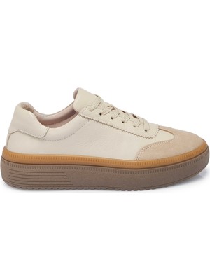 Tergan Bej Hakiki Deri Kadın Sneaker - K25S1AY68168-A25