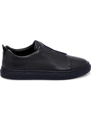 Tergan Lacivert Hakiki Deri Erkek Sneaker - E25S1AY57423-A38