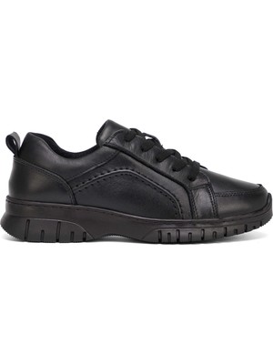 Tergan Siyah Hakiki Deri Kadın Sneaker - K26S1AY68810-A23