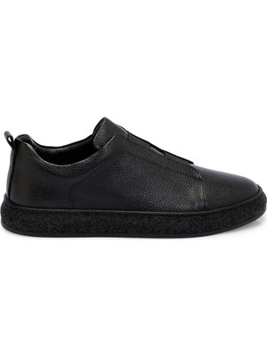 Tergan Siyah Hakiki Deri Erkek Sneaker - E25S1AY57423-A41