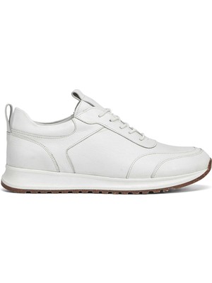 Tergan Beyaz Hakiki Deri Erkek Sneaker - E4MEAY057787-A26
