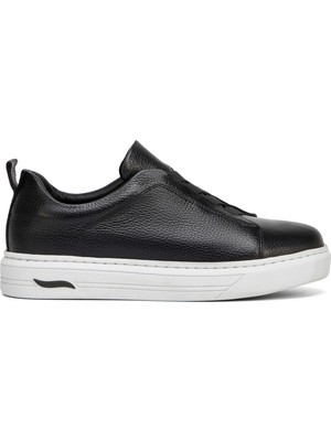 Tergan Siyah Hakiki Deri Erkek Sneaker - E4MEAY057786-A41