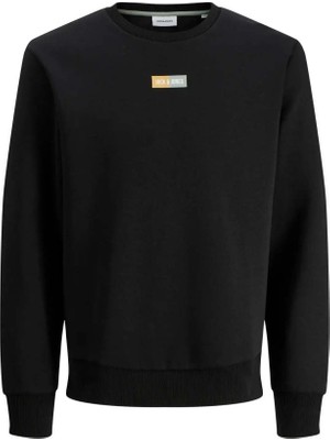 Jack & Jones Jack&jones 12310759 Jjpan Sweat Crew Neck Smu Black Onyx Erkek Sweatshirt