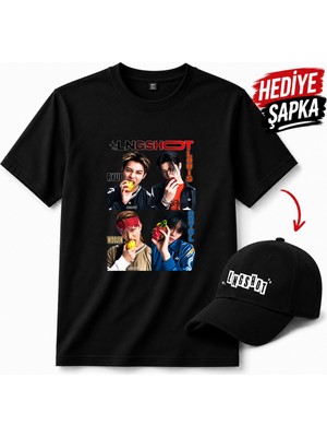 BarsDepo Lngshot Baskılı Tişört, Premıum Kalite Unisex Çocuk / Yetişkin (Şapka Hedıyelı)