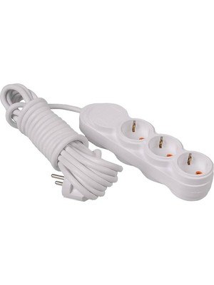 Pelsan 3lü 2 Metre Grup Priz Uzatma Kablosu, Çocuk Korumalı, Klemensli Topraklı Priz - 3500 Watt, 16