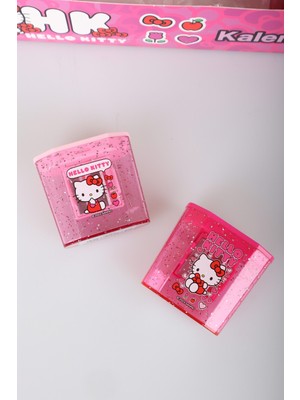 x Dekomus Lisanslı Hello Kitty 2 Adet Çift Bıçaklı Kalemtraş
