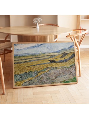 Pegziz The Plain Of La Crau Tablosu | La Crau Ovası Çerçeveli Klasik Sanat Poster Duvar Dekoru
