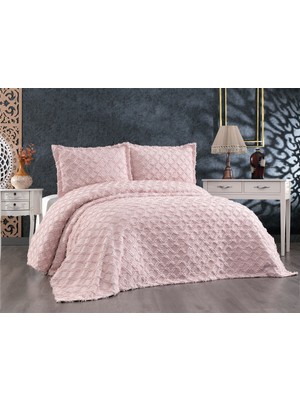 Rani Mobilya Rani Home Çift Kişilik Yatak Örtüsü Seti Pudra CC-6250