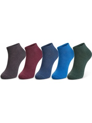 Fantezia Wak Erkek Pamuklu Patik Çorap 5’li Paket 39-44 | Dikişsiz Burun, Koku Karşıtı, Nefes Alan Kısa Konç Sneaker Çorabı