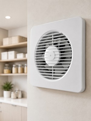 Dekoratif Banyo ve Mutfak Aspiratörü 150 mm 20,8 x 20,8 cm 20 W Havalandırma Fanı - Lisinya