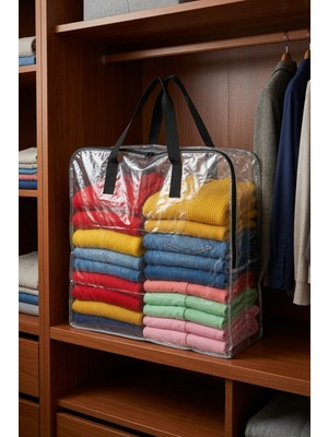 IKEA Hurç Çamaşırlık Depolama Çanta Dolap Düzenleyici Saklama Çantası 65X22X65 cm
