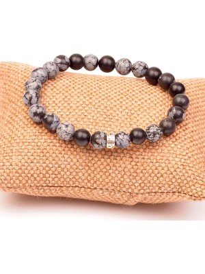 Taş Sandığı Obsidyen Taşı Bileklik ( 8 mm )