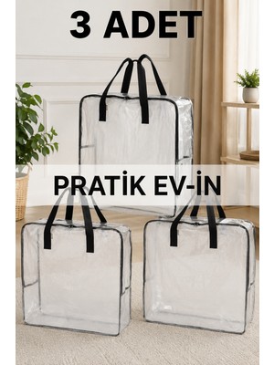 IKEA 3 Adet Hurç Saklama Çözümü Çamaşırlık Çanta Dolap Düzenleyici Saklama Çantası 65/22/65 cm