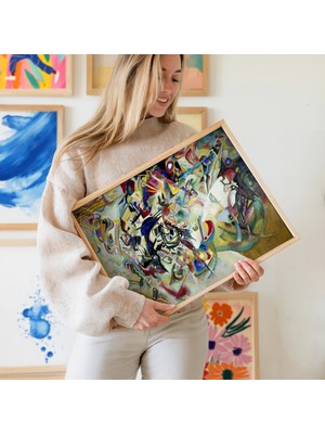 Pegziz 1913 Soyut Sanat Tablosu | Çerçeveli Modern Sanat Poster Duvar Dekoru